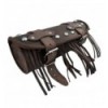 Genuine Brown Leather Tool Roll / Bag Studded/Fringes