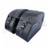 Motorcycle Plain Leather Saddlebag (left and right) C15A