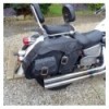 Motorcycle Black Leather Extra Large Saddlebags (pair) C5A