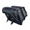 Motorcycle universal throw over leather saddlebags with studs C29B