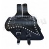Motorcycle universal throw over leather saddlebags with studs C29B