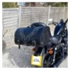 Motorrad schwarzes Leder Topcase / Hecktasche / Sissybar Tasche Satteltasche K22A / E