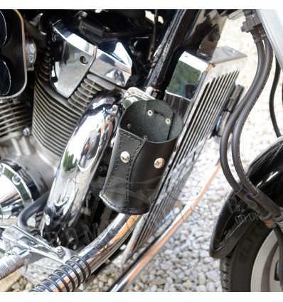 Motorrad Leder Getränkehalter - mit Nieten (N1B)