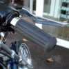 Vintage Custom Chrome and Rubber Grips for Harley Davidson (electric throttle)
