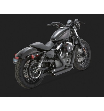 Harley Davidson Sportster (04-13) SHORTSHOTS STAGGERED BLACK EXHAUST