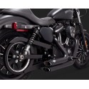 Harley Davidson Sportster (2014-20) 2-IN-2 SHORTSHOTS VERSETZTER SCHWARZER AUSPUFF