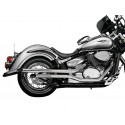 Suzuki M800 Eindringling / C50 Boulevard / VL800 Volusia Gestaffelte Fettrohre Volle Auspuffanlage - Chrom