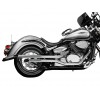 Suzuki M800 Intruder / C50 Boulevard / VL800 Volusia Staggered Fat Pipes Full Exhaust System - Chrome