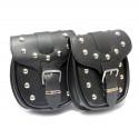 Motorcycle leather pouch - studded (Ki3B)