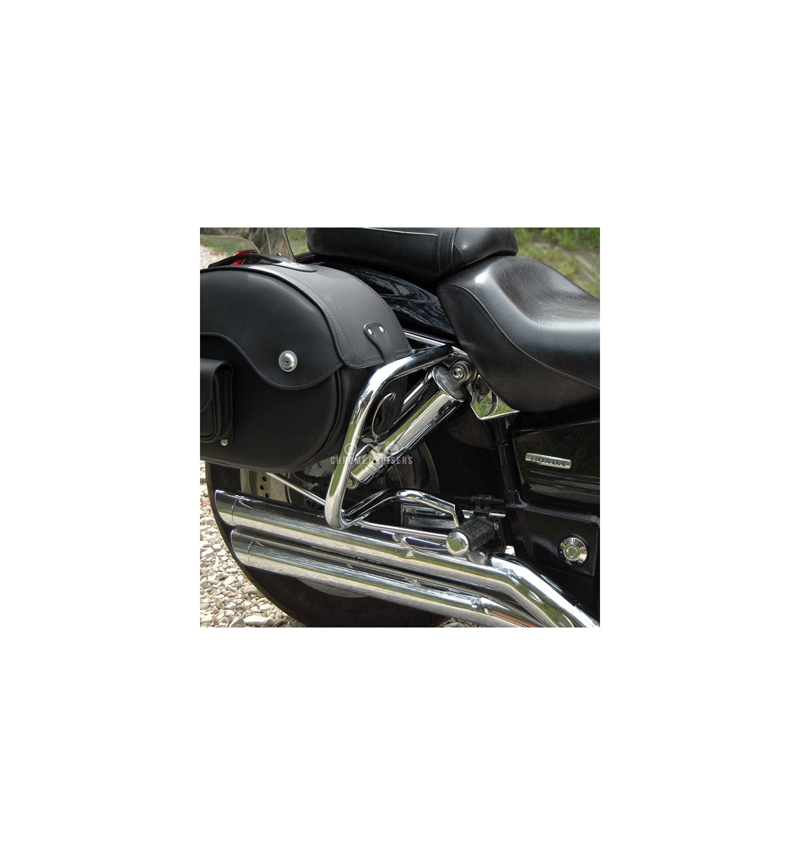 Bike Beauty Chrome Rear Crash Bars Saddlebag Guards For Suzuki Intruder Boulevard C90 / C90T 1998-2012 (1500 LC)