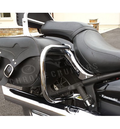 Kawasaki VN900 Classic & Custom Chrome Sturzbügel hinten Satteltaschenschutz