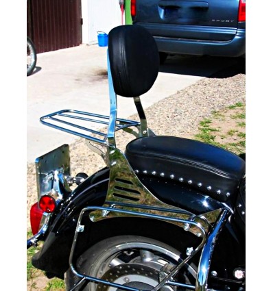 Fully Adjustable Driver Backrest For Yamaha Roadstar XV1600/1700 (except Warrior) - Black Vinyl