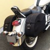(C15A) Motorcycle Genuine Leather Universal Saddlebags / Panniers