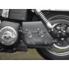 Harley Davidson Dyna Black Leather Swingarm Single Bag with mounting kit