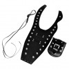 YAMAHA XVS650 DRAG STAR V-STAR CLASSIC / CUSTOM MODELS LEATHER TANK PANEL/CHAP AND POUCH WITH RIVETS