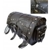 Motorcycle Black Leather Top Case / Rear Bag / Sissybar Bag with lock
