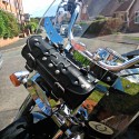 Motorrad Leder Werkzeugrolle - Malteserkreuz mit Nieten C3B/Cross