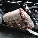 Harley Davidson Sportster XL Braun Echtleder Satteltasche mit Flaschenhalter