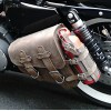 Harley Davidson Sportster XL Brown Genuine Leather Saddlebag with bottle holder