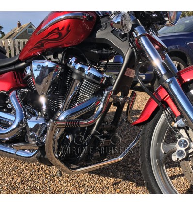 Yamaha XV1900 Rider Stainless Steel Engine Guard / Crash Bar with pegs