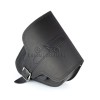 Black Genuine Leather Swingarm Saddlebag Pannier for Harley Davidson Softail Fat Boy Slim