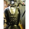 SUZUKI VL800 VOLUSIA (2001-2005) Einfarbiges schwarzes Leder Tankverkleidung BH Chap- Studded