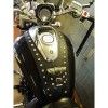 SUZUKI VL800 VOLUSIA (2001-2005) Einfarbiges schwarzes Leder Tankverkleidung BH Chap- Studded