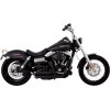 Harley Davidson Dyna (12-17) 2-INTO-2 SHORTSHOTS STAGGERED BLACK FULL EXHAUST SYSTEM