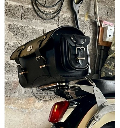 Motorcycle Trike Leather Bag Case Pannier Saddlebag 18L