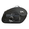 Motorcycle Black Leather Large Saddlebags (pair) with a Lock C262A