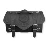 Motorcycle Trike Leather Bag Case Pannier Sissybar Bag SKULL - 11L