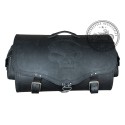 Motorcycle Trike Leather Bag Case Pannier Sissybar Bag SKULL - 11L