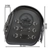 Motorcycle Black Leather Lockable Rear Bag / Sissy bar bag Top Case Studded and with Leather Tassels (K15C)