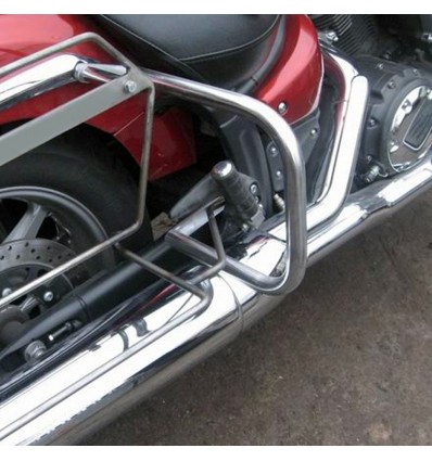 YAMAHA XVS950 MIDNIGHT STAR V-STAR Chrome Rear Crash Bars / Saddlebag Guards