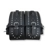 Motorrad Schwarzes Leder Große Satteltaschen (Paar) C5B