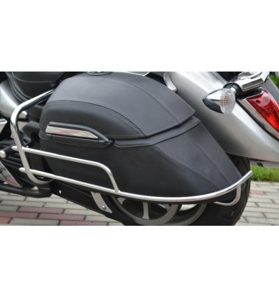 YAMAHA XVS950 V-STAR TOURER Chrome Rear Crash Bars / Saddlebag Guards